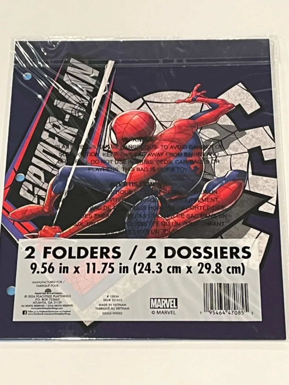 Marvel Spider-Man 2 Pack Pocket Folders | School Supplies Boys Girls